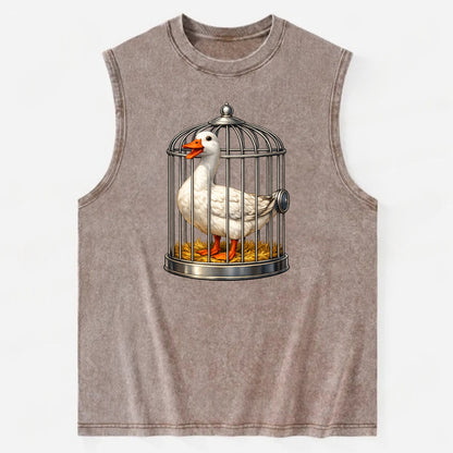 Duck In Cage - Vintage Washed Tank