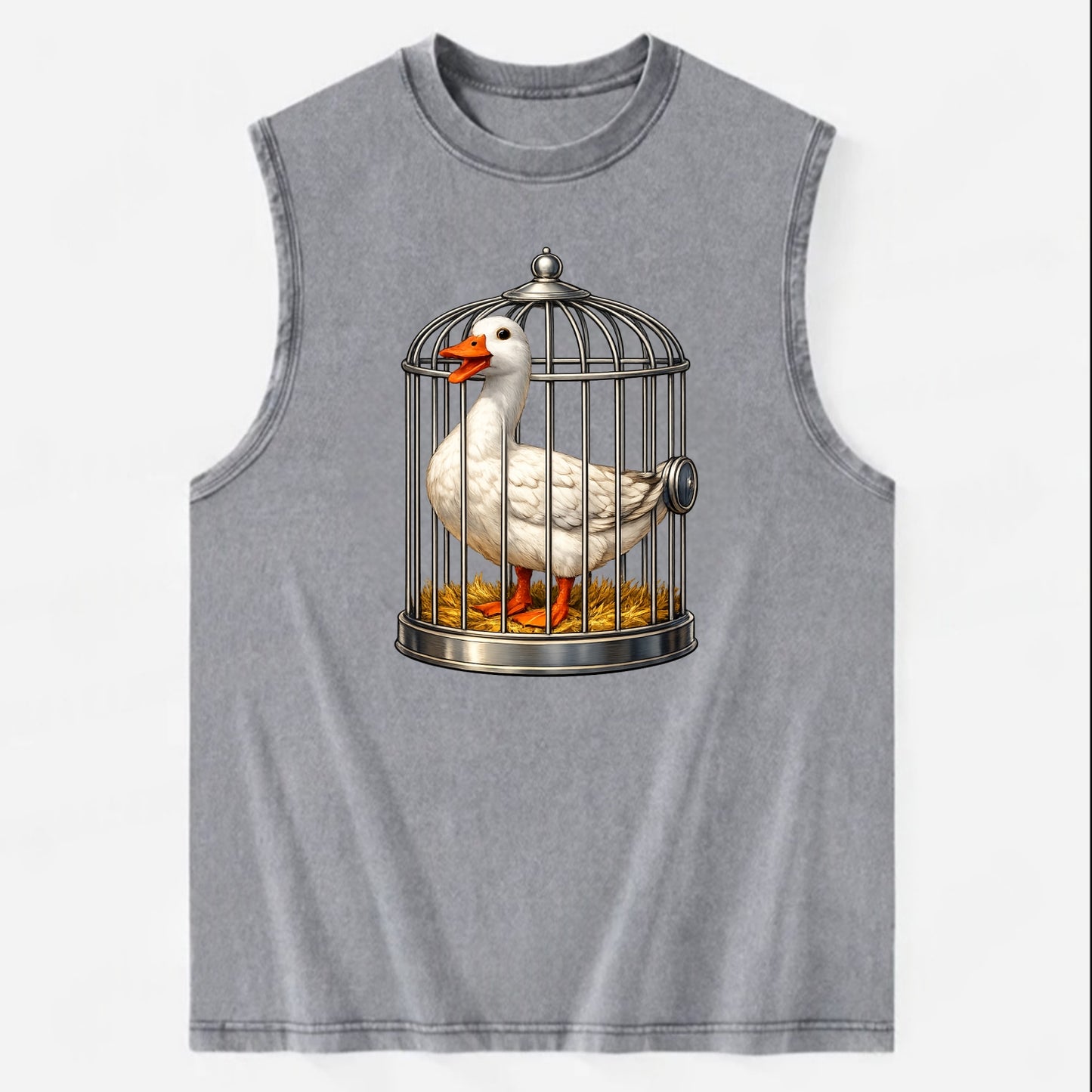 Duck In Cage - Vintage Washed Tank