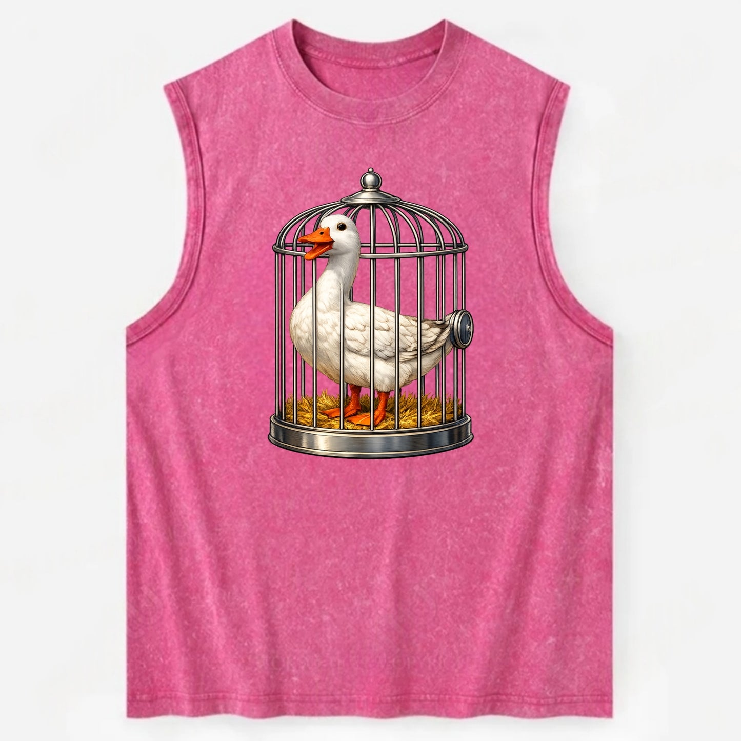 Duck In Cage - Vintage Washed Tank