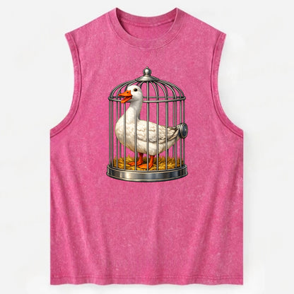 Duck In Cage - Vintage Washed Tank