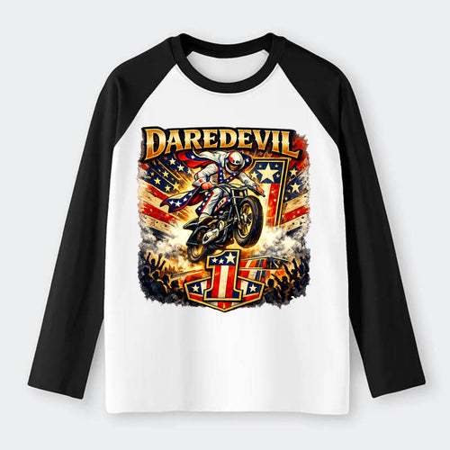 Daredevil Stunt Rider - Raglan Long Sleeve T-Shirt