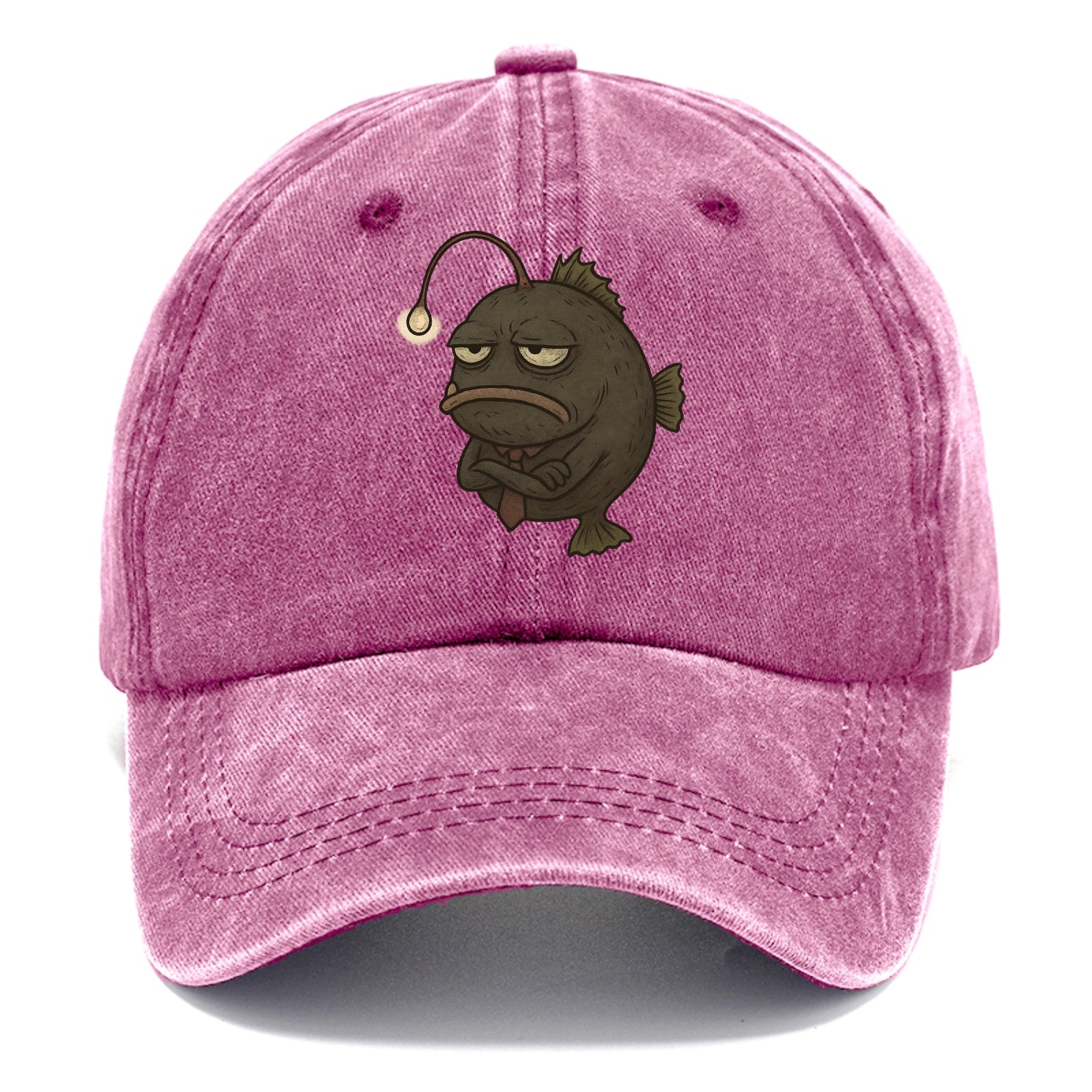 THE ANGLERFISH LURES DISAPPOINTMENT | Dark gray anglerfish with dim light - Classic Cap - Dusty Rose(Rose)