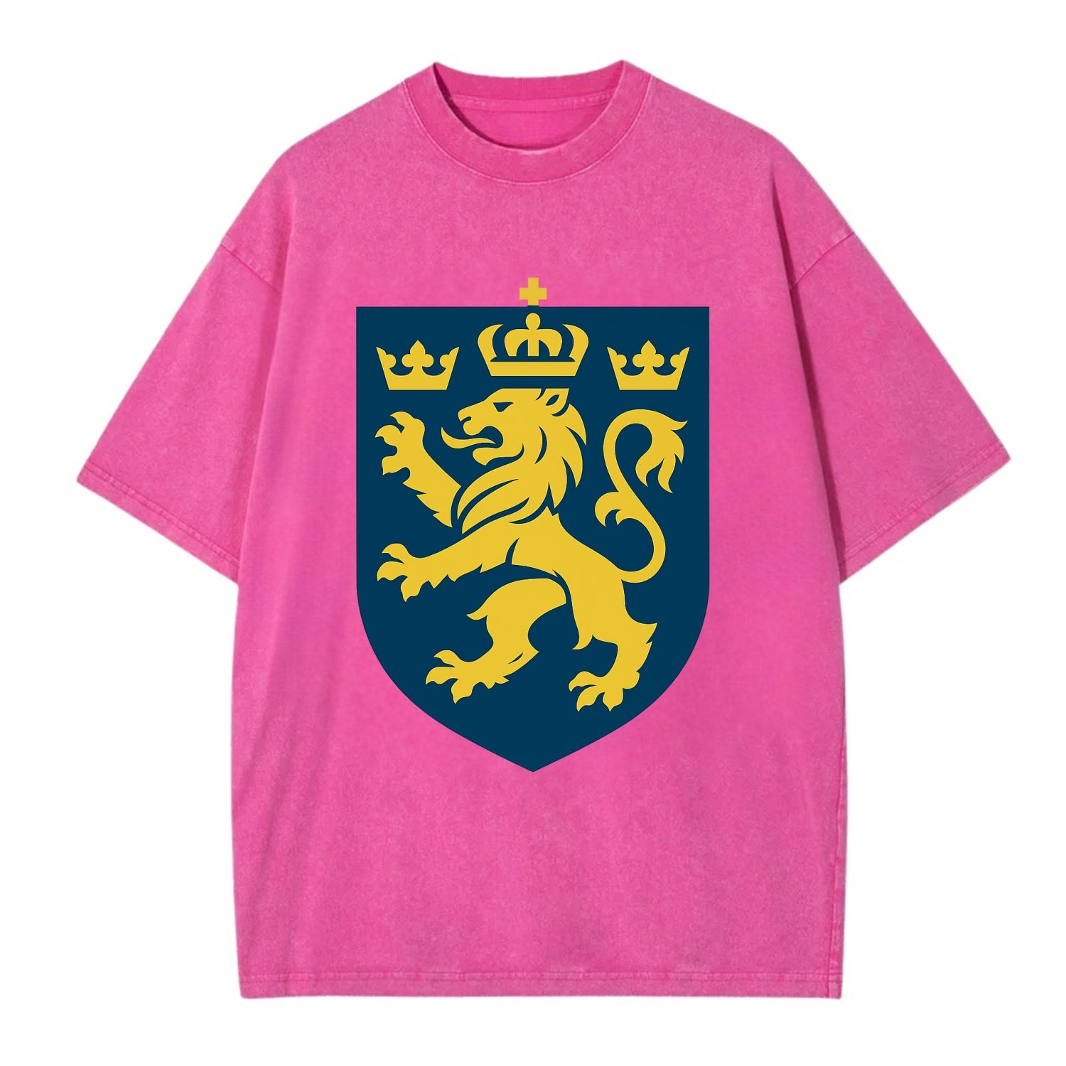 Sweden Three Crowns Emblem  - Vintage T-shirt - Dusty Rose(Rose)