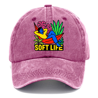 Person relaxing in hammock with plants - "soft life" aesthetic, peaceful living goals - Classic Cap - Dusty Rose(Rose)