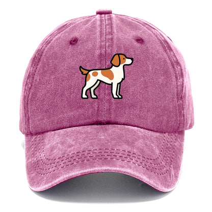 Brittany Spaniel - Orange and white flat side profile - Classic Cap - Dusty Rose(Rose)