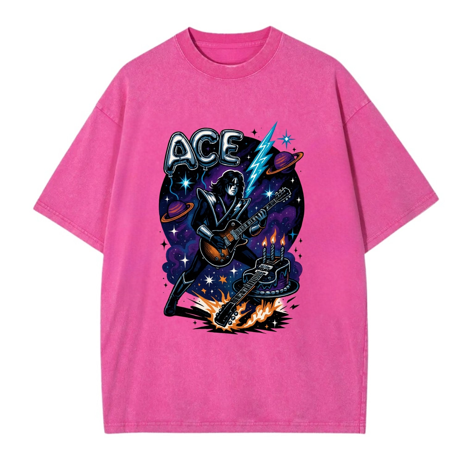 Ace Birthday Celebration - Vintage T-shirt - Dusty Rose(Rose)