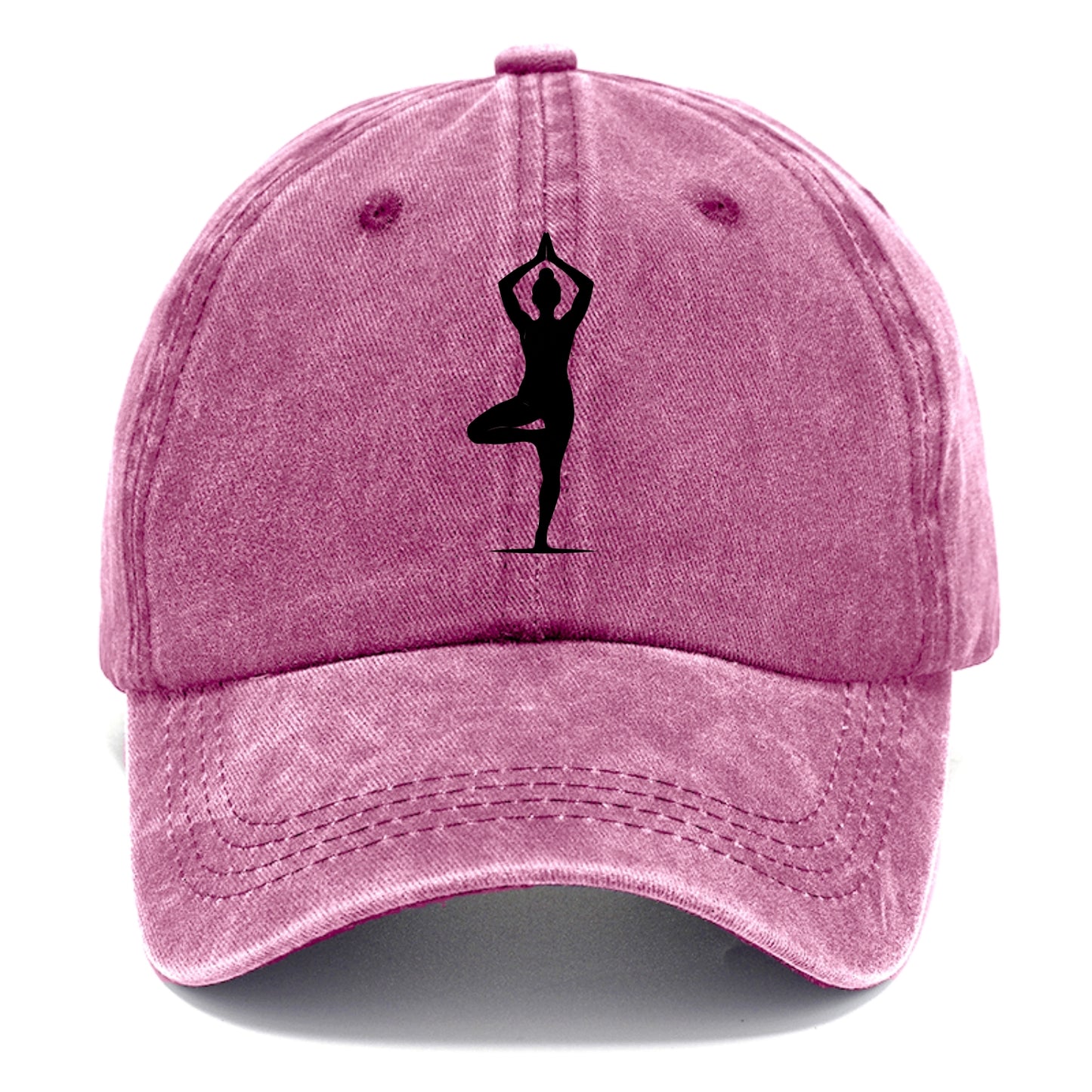 Yoga practitioner in tree pose - Classic Cap - Dusty Rose(Rose)