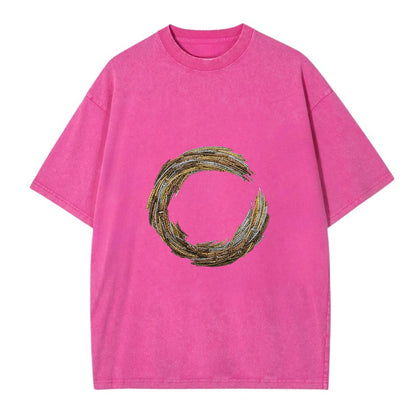 Enso Circle - Vintage T-shirt - Dusty Rose(Rose)