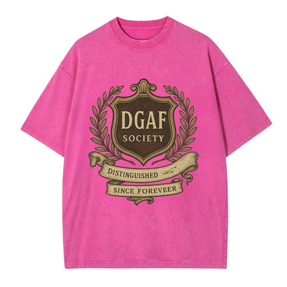 Official membership card design - "DGAF Society - Distinguished Members Since - Vintage T-shirt - Dusty Rose(Rose)