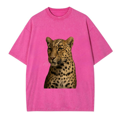 Leopard  - Vintage T-shirt - Dusty Rose(Rose)