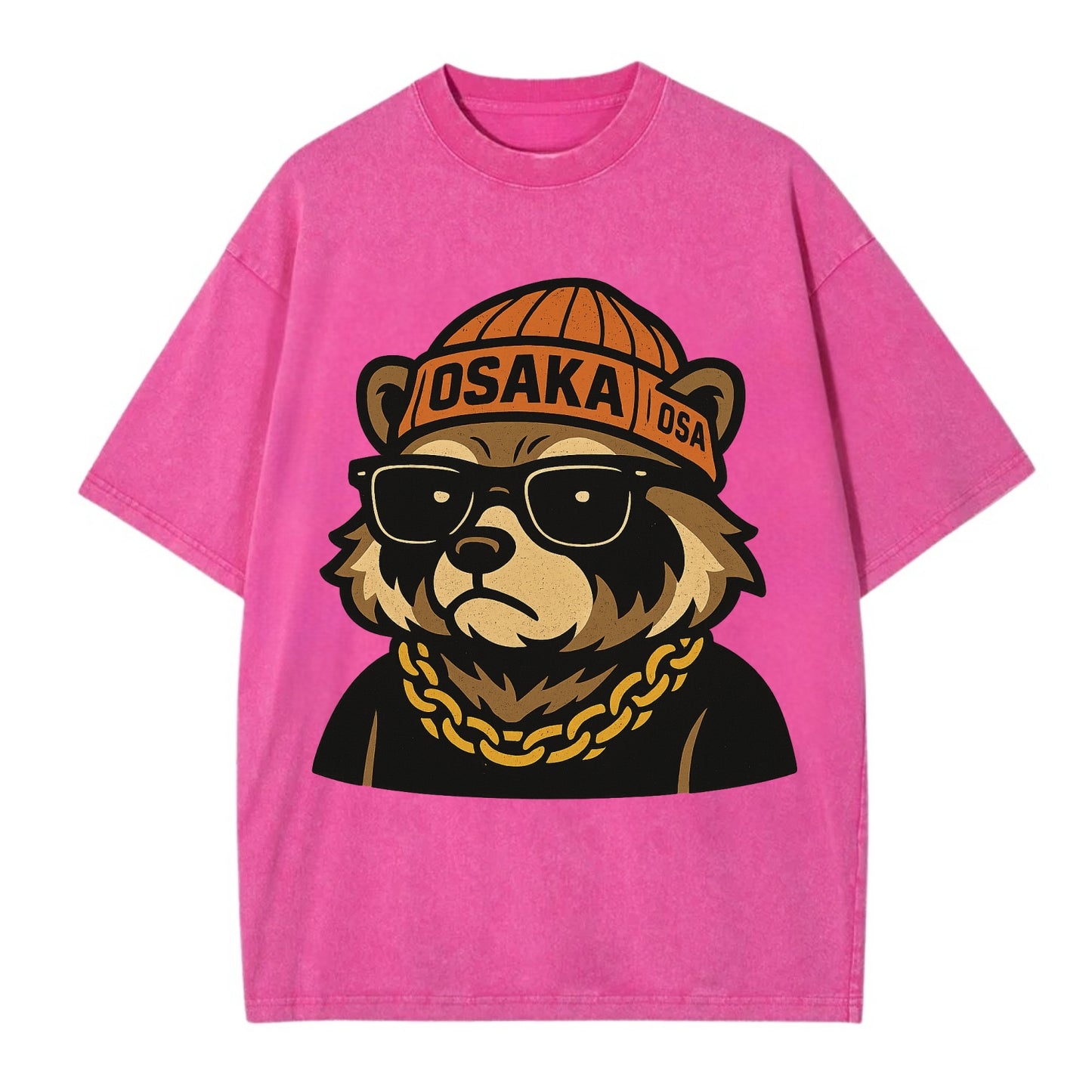 Osaka Tanuki - Vintage T-shirt - Dusty Rose(Rose)