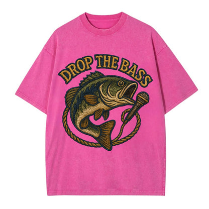 Drop The Bass  - Vintage T-shirt - Dusty Rose(Rose)