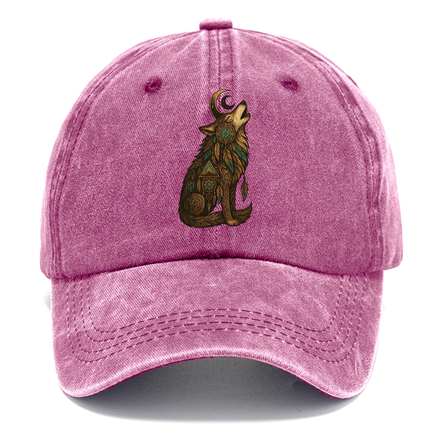 Celestial Moon Wolf  - Classic Cap - Dusty Rose(Rose)
