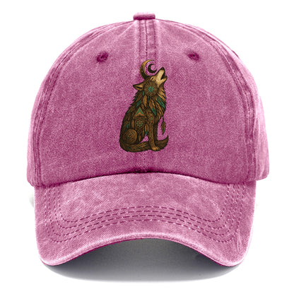 Celestial Moon Wolf  - Classic Cap - Dusty Rose(Rose)