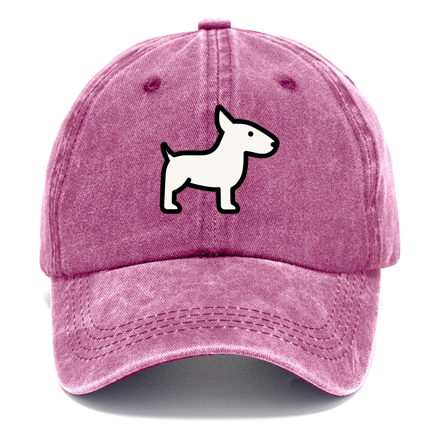 Bull Terrier - White egg-shaped head flat side profile - Classic Cap - Dusty Rose(Rose)