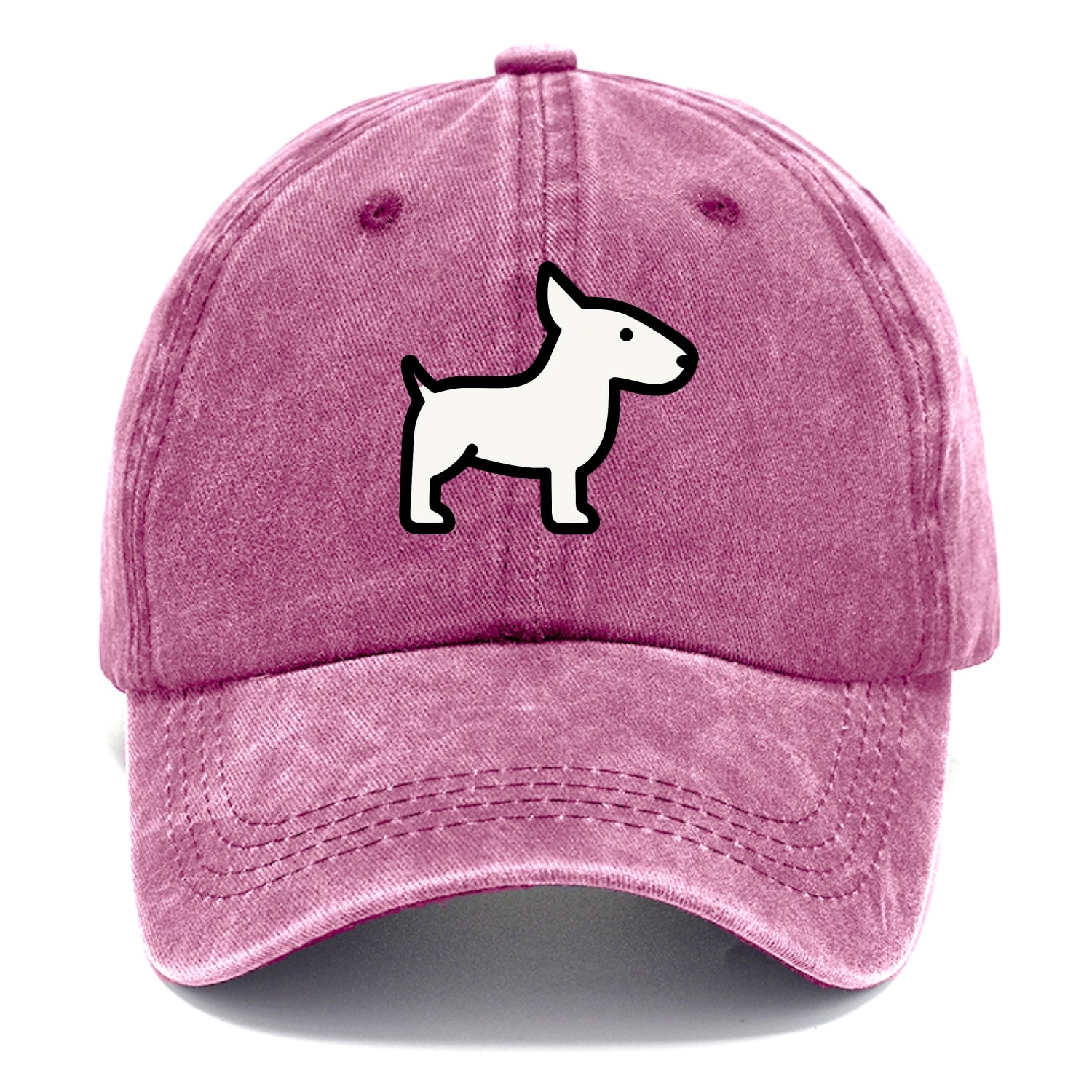 Bull Terrier - White egg-shaped head flat side profile - Classic Cap - Dusty Rose(Rose)