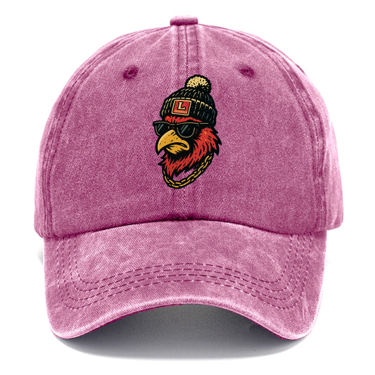 Louisville Cardinal wearing Louisville beanie with L patch - Classic Cap - Dusty Rose(Rose)