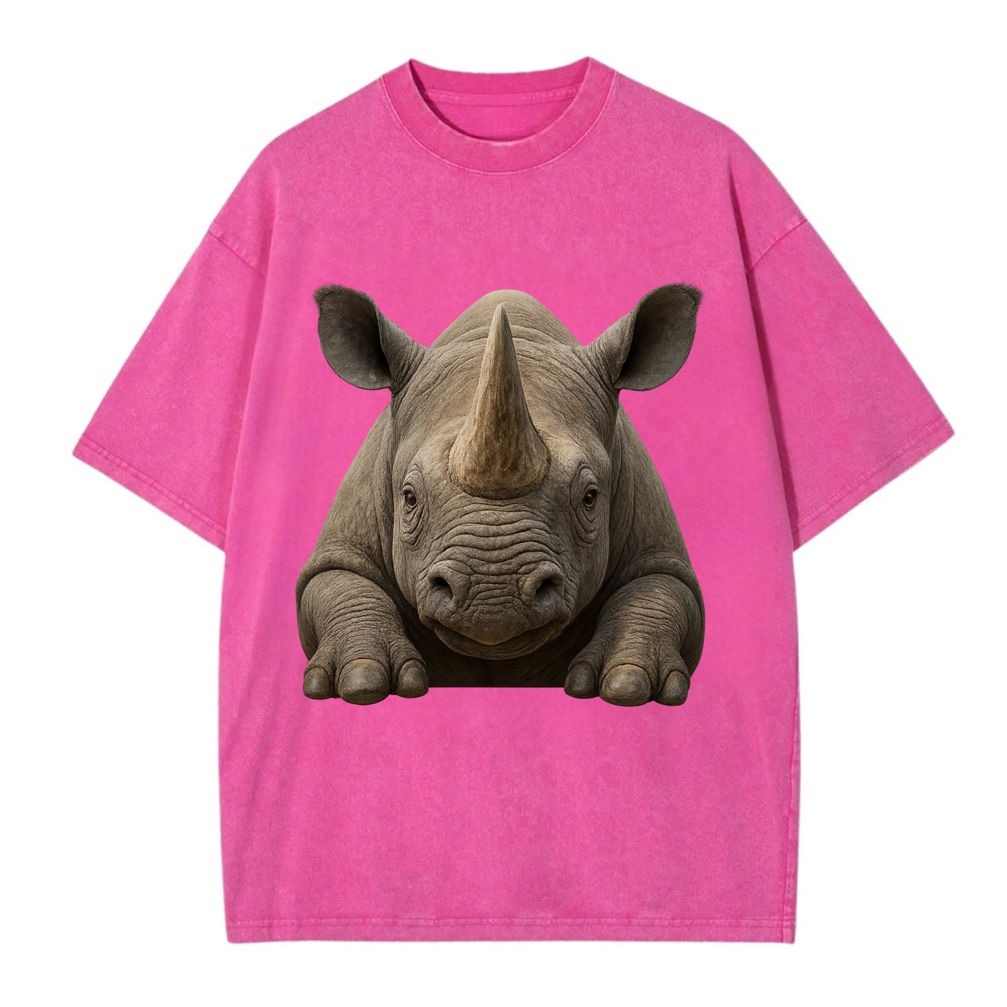 Rhinoceros  - Vintage T-shirt - Dusty Rose(Rose)