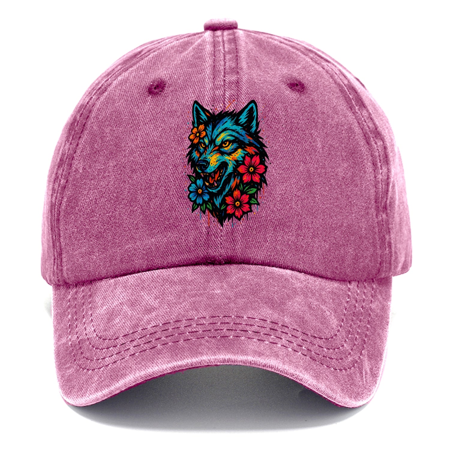 Floral Wolf Garden  - Classic Cap - Dusty Rose(Rose)