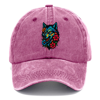 Floral Wolf Garden  - Classic Cap - Dusty Rose(Rose)