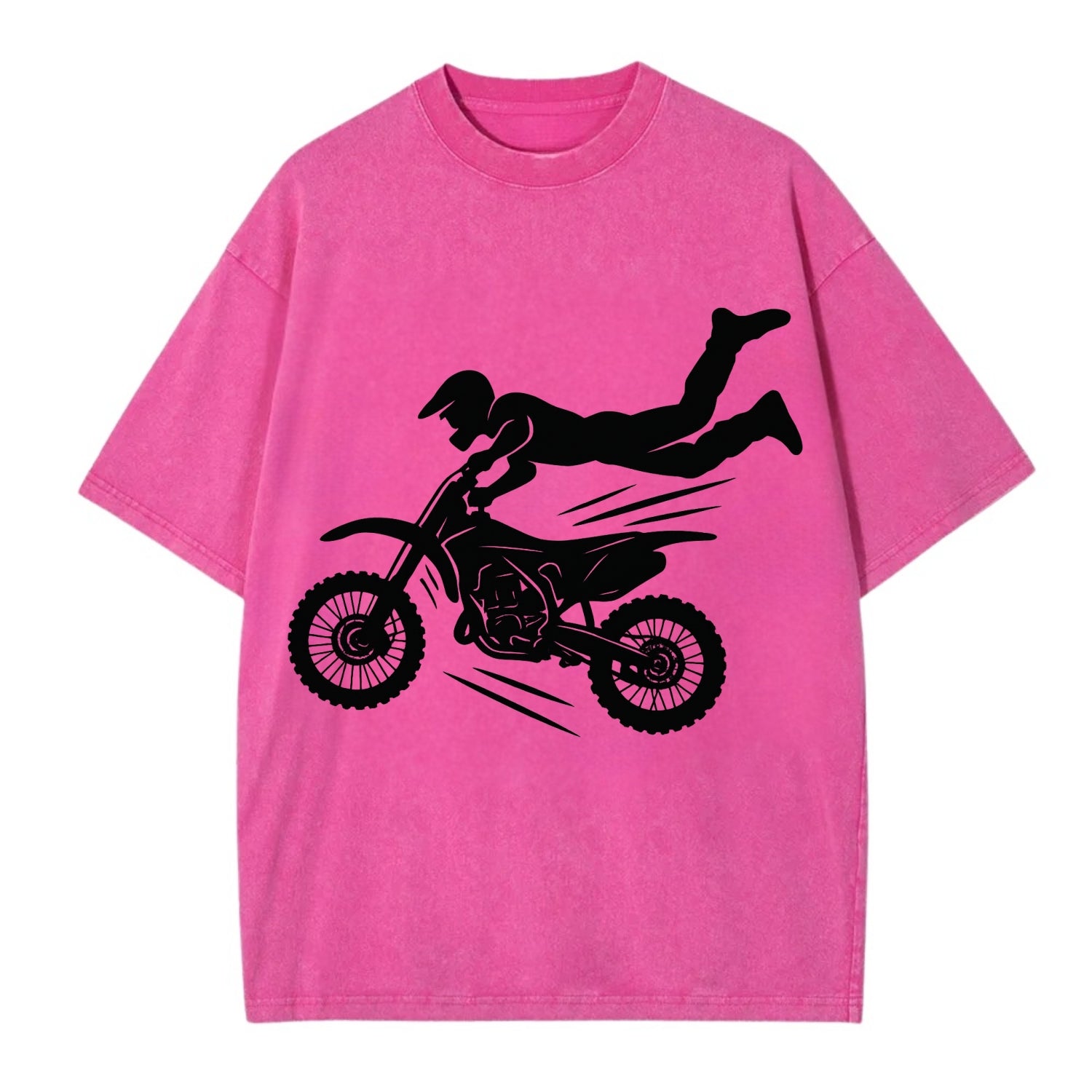 Motocross rider airborne trick - Vintage T-shirt - Dusty Rose(Rose)
