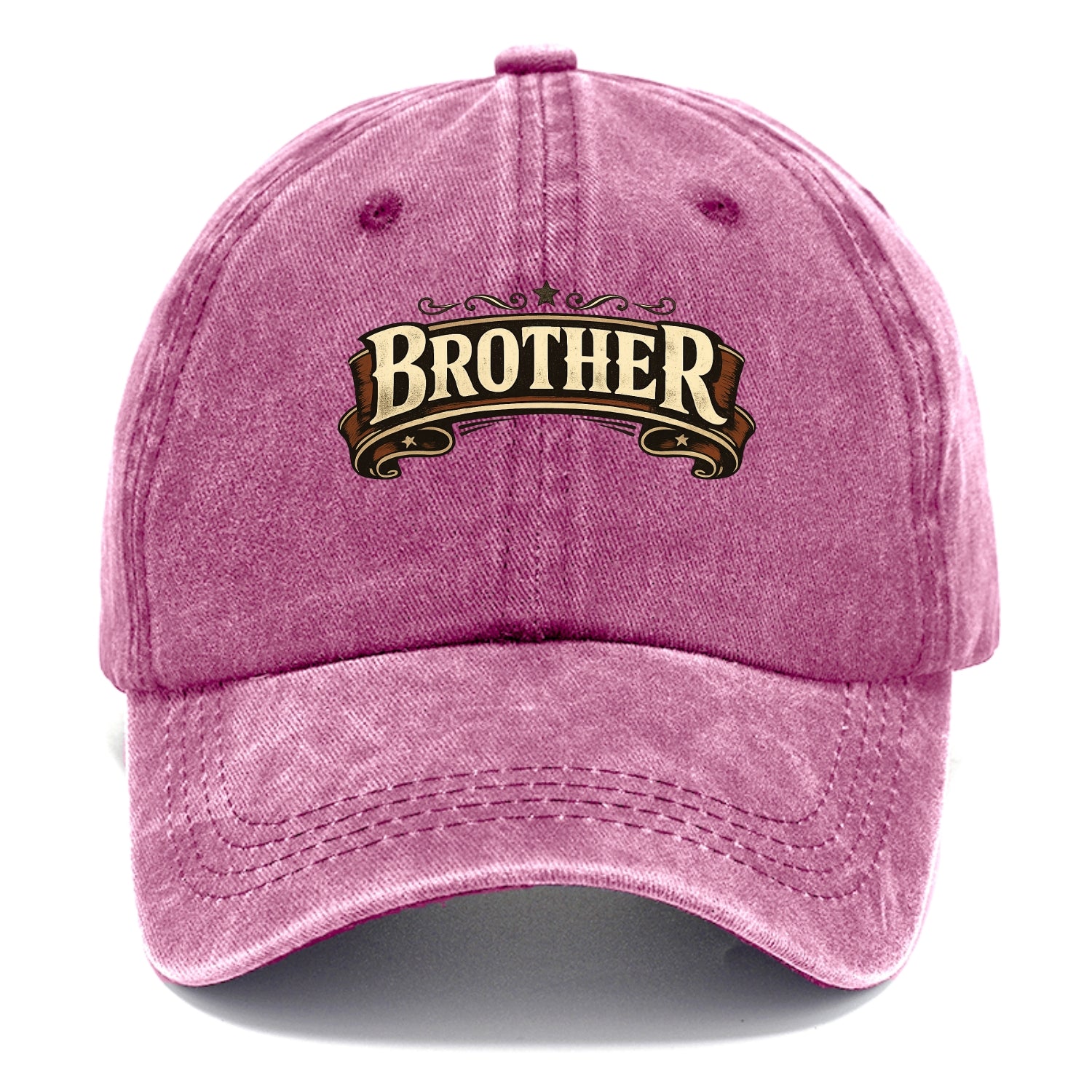Bold typography design - "BROTHER" - male bond, brotherhood - Classic Cap - Dusty Rose(Rose)
