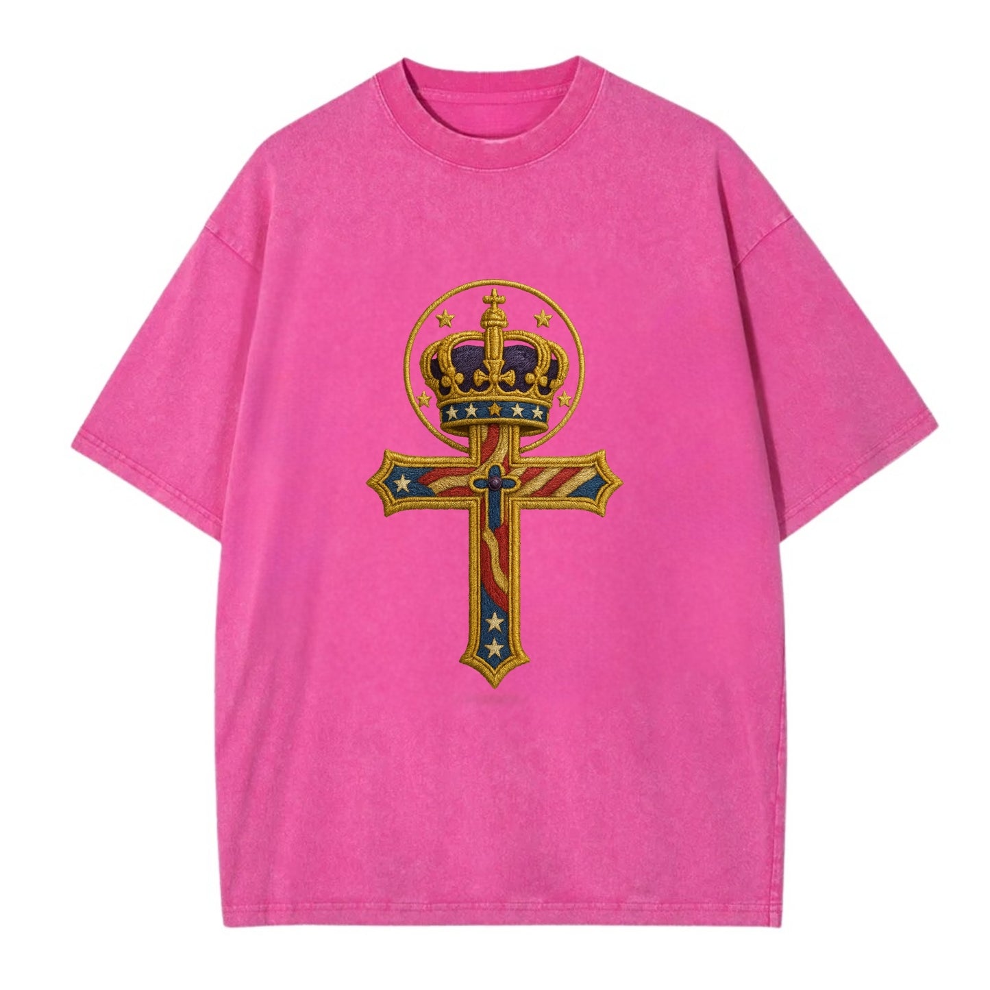 Cross and Crown  - Vintage T-shirt - Dusty Rose(Rose)