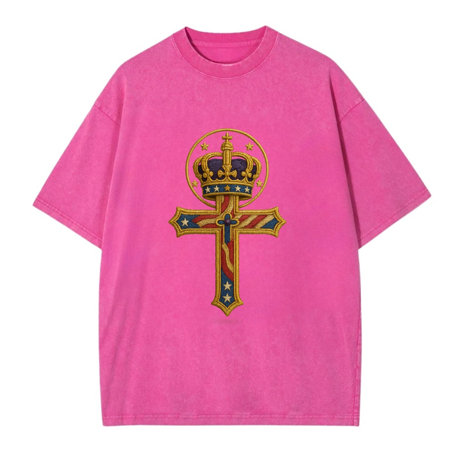 Cross and Crown  - Vintage T-shirt - Dusty Rose(Rose)