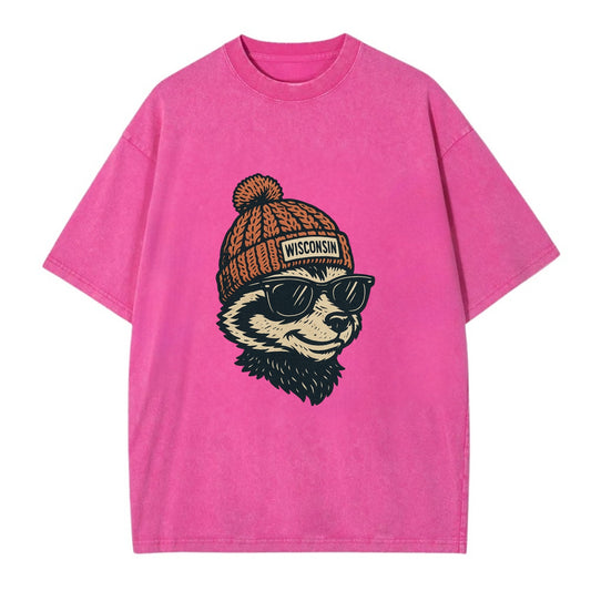 Madison Badge - Vintage T-shirt - Dusty Rose(Rose)