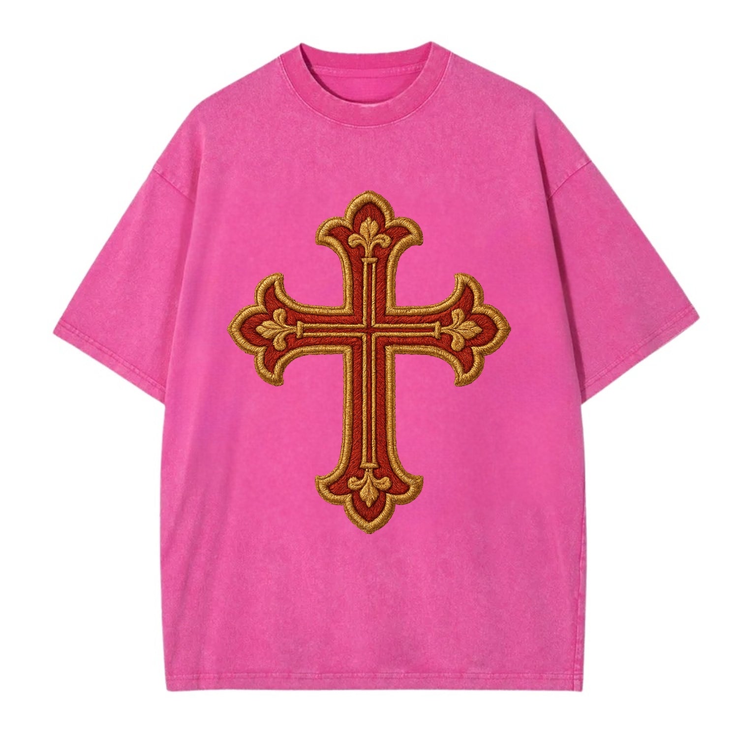Armenian Cross - Vintage T-shirt - Dusty Rose(Rose)