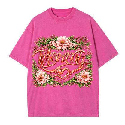 Mama Script - Vintage T-shirt - Dusty Rose(Rose)