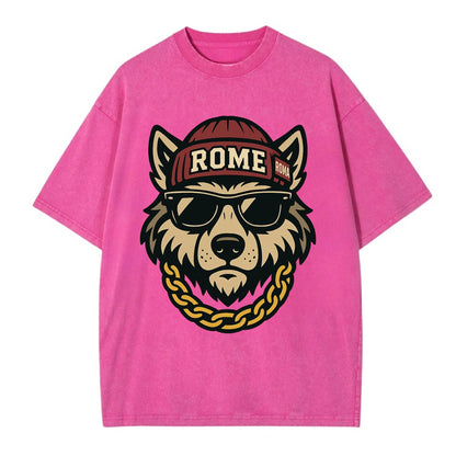 Rome Wolf - Vintage T-shirt - Dusty Rose(Rose)