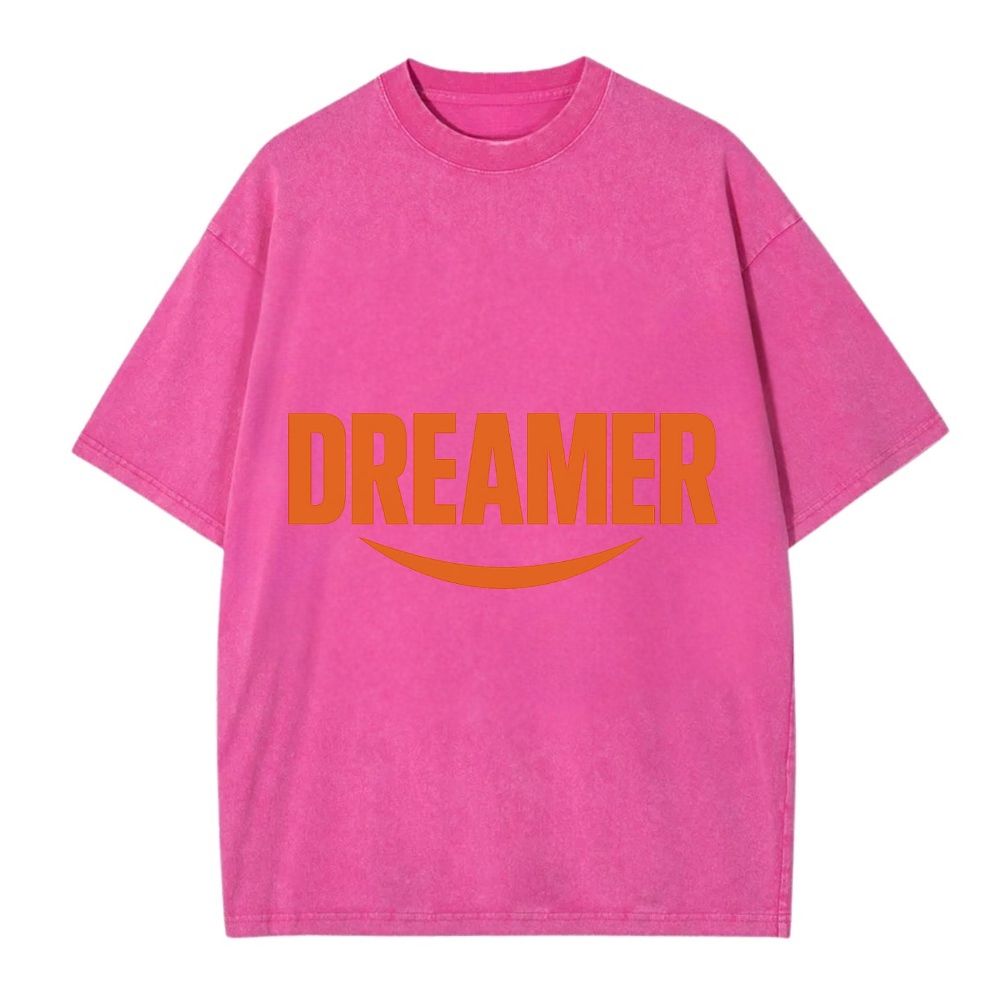 Bold typography design - "DREAMER" - imagination, seeing possibilities - Vintage T-shirt - Dusty Rose(Rose)