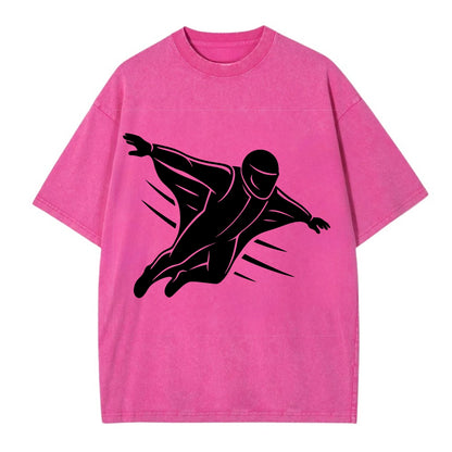 Wingsuit flyer gliding - Vintage T-shirt - Dusty Rose(Rose)