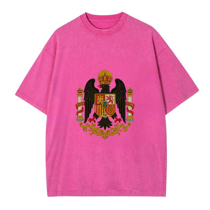 Imperial Eagle Of Spain Crest - Vintage T-shirt - Dusty Rose(Rose)