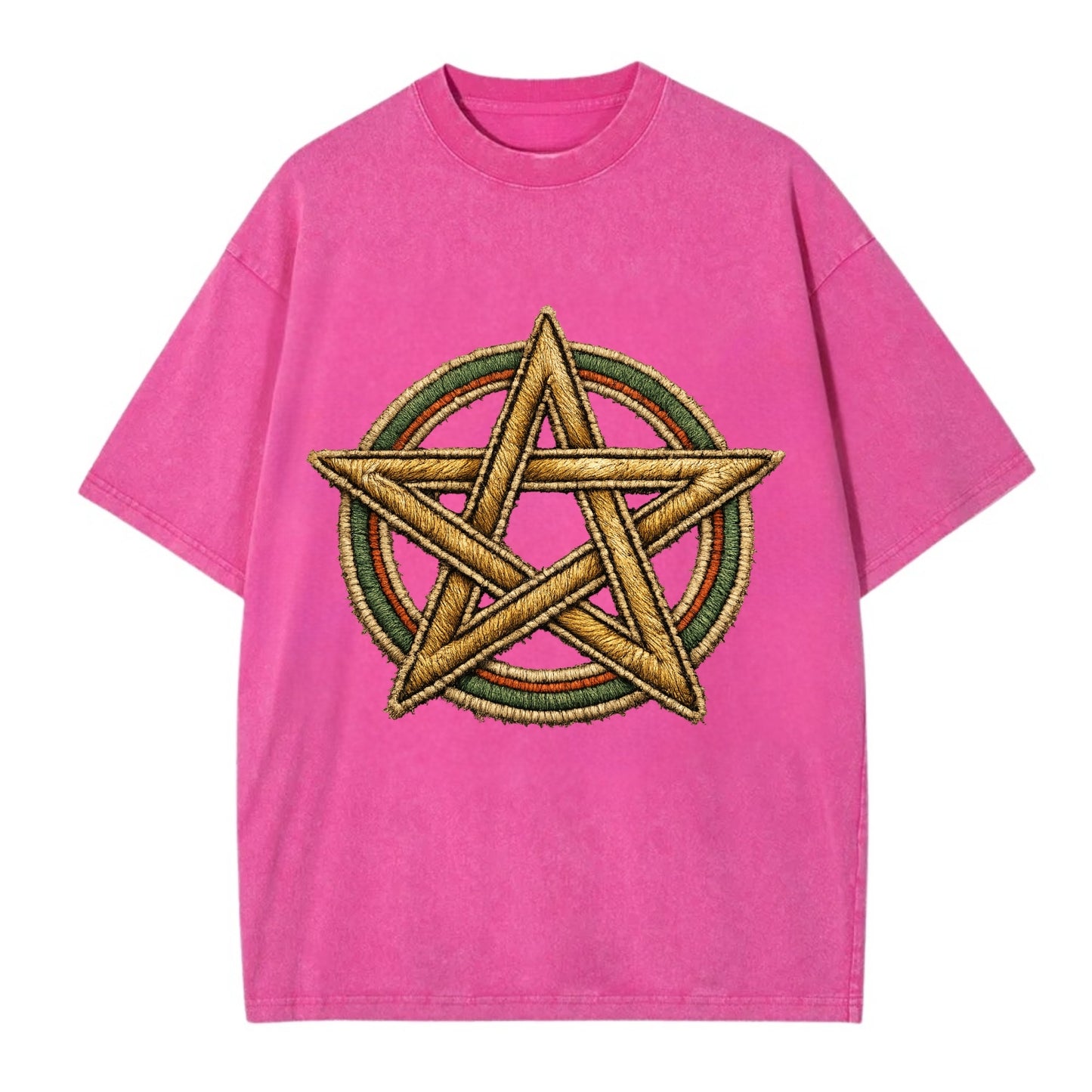 Pentacle Knot - Vintage T-shirt - Dusty Rose(Rose)