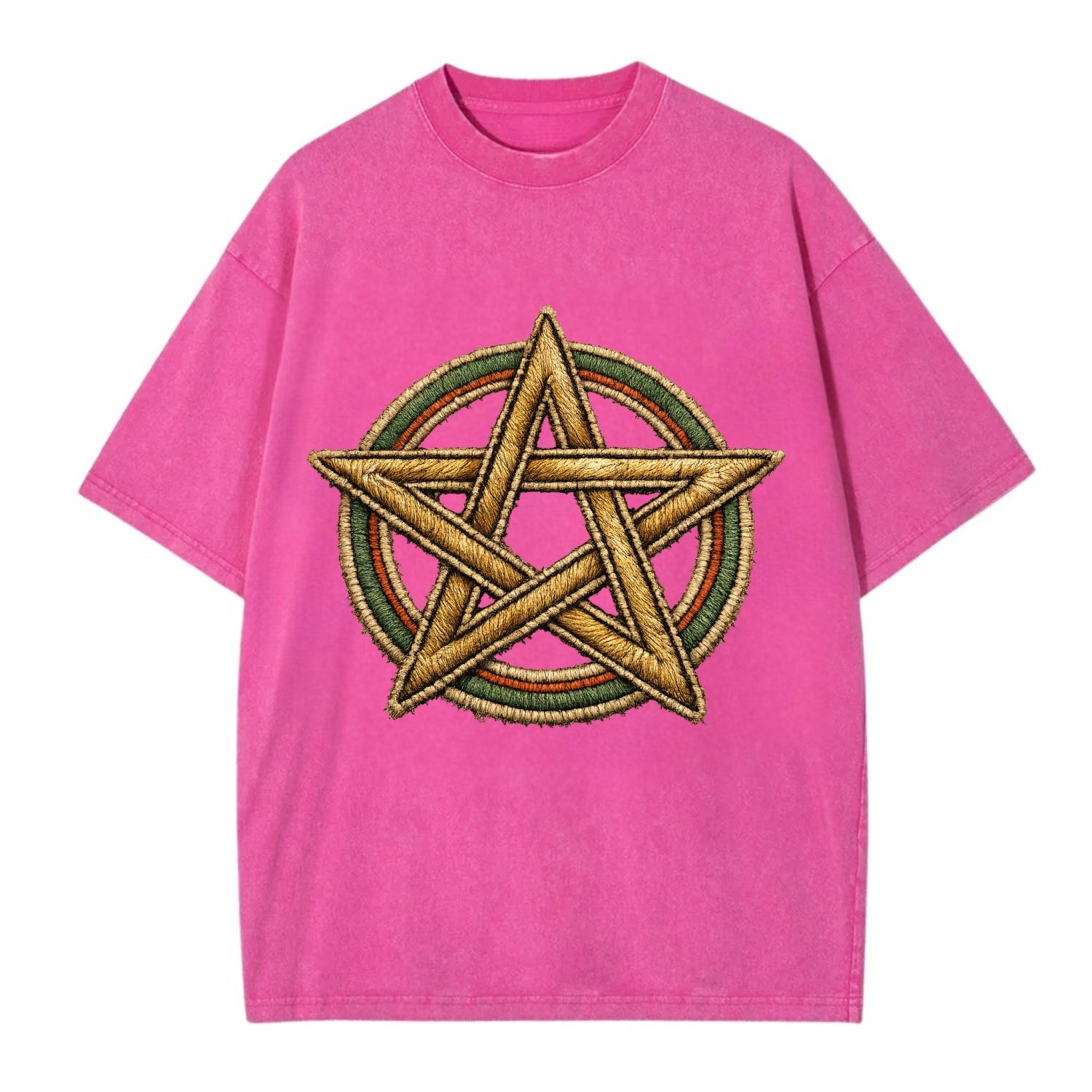 Pentacle Knot - Vintage T-shirt - Dusty Rose(Rose)