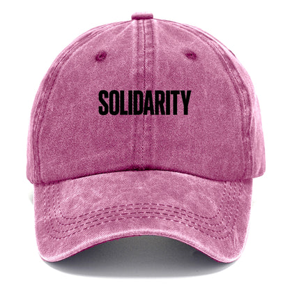 Bold typography design - "SOLIDARITY" - standing together, support - Classic Cap - Dusty Rose(Rose)