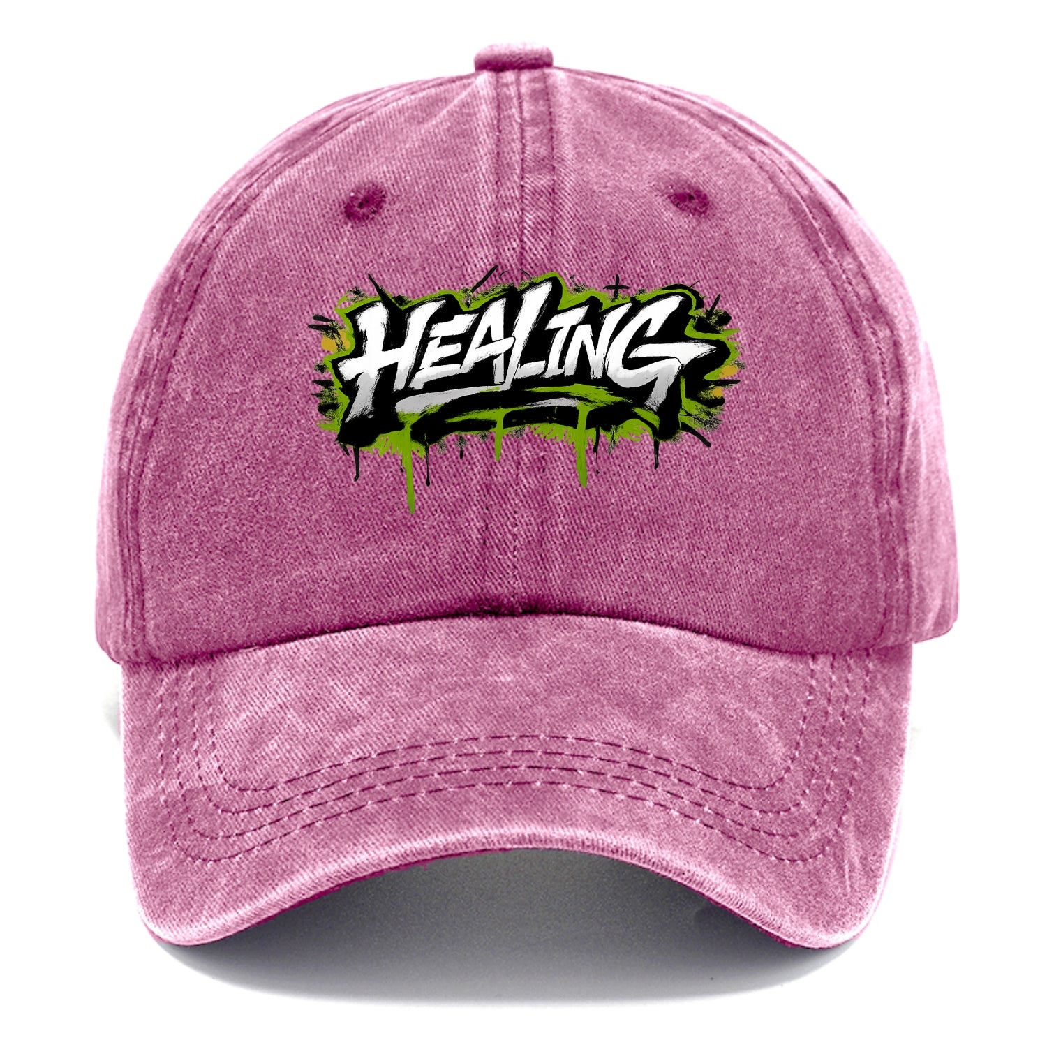 Bold typography design - "HEALING" - in recovery, getting better - Classic Cap - Dusty Rose(Rose)