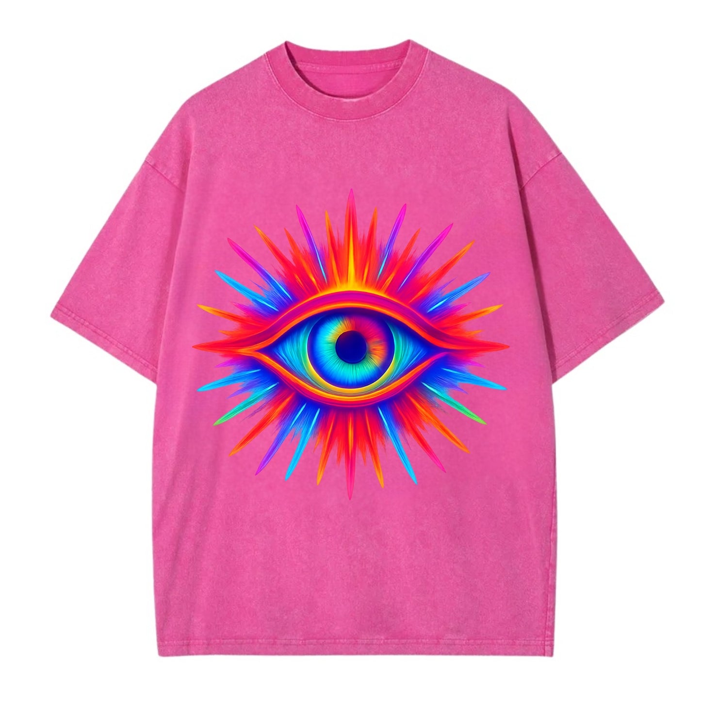 Rainbow Third Eye - Prismatic eye radiat Vintage T-shirt - Dusty Rose(Rose)
