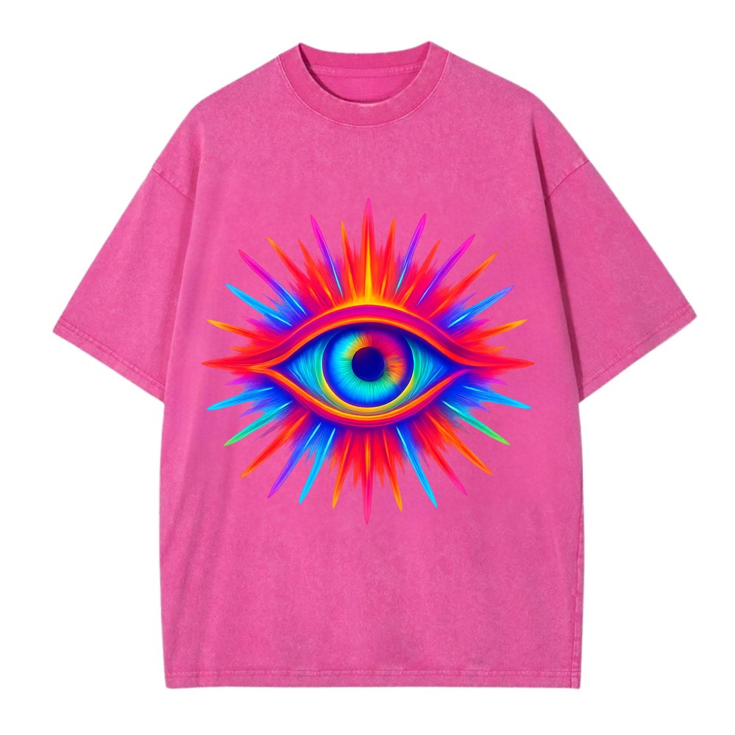 Rainbow Third Eye - Prismatic eye radiat Vintage T-shirt - Dusty Rose(Rose)