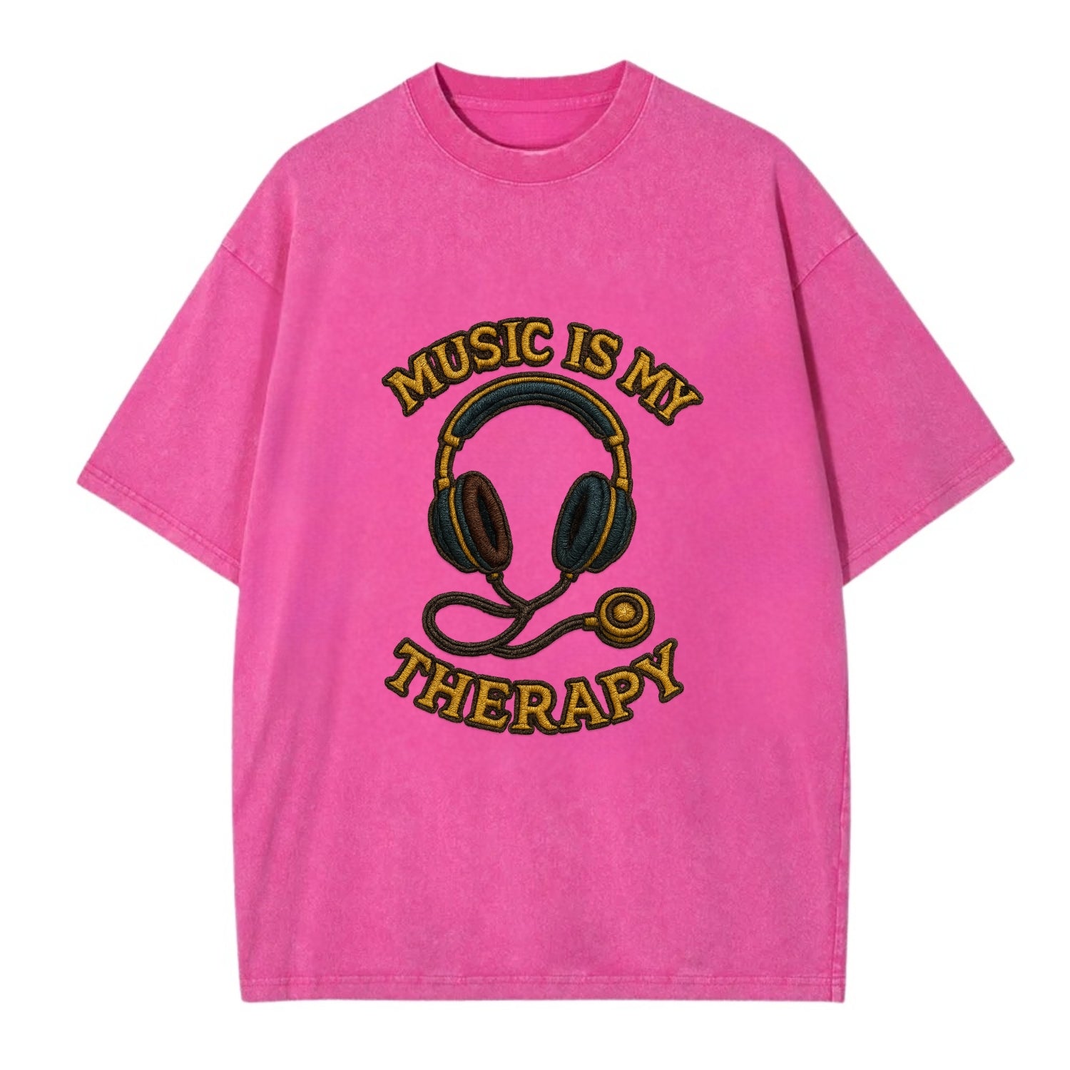 Music Is My Therapy  - Vintage T-shirt - Dusty Rose(Rose)