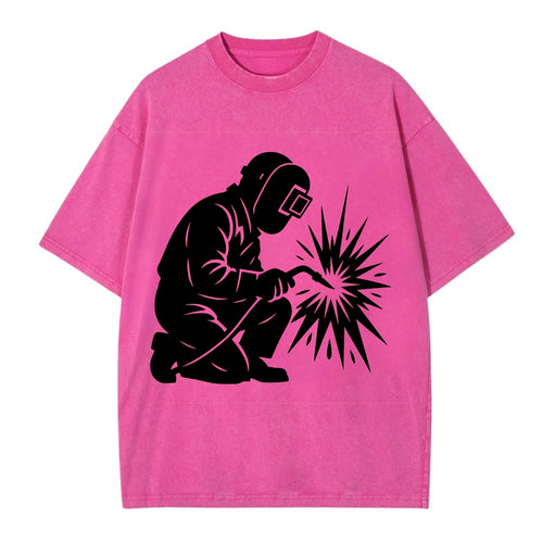 Welder sparks flying dramatically - Vintage T-shirt