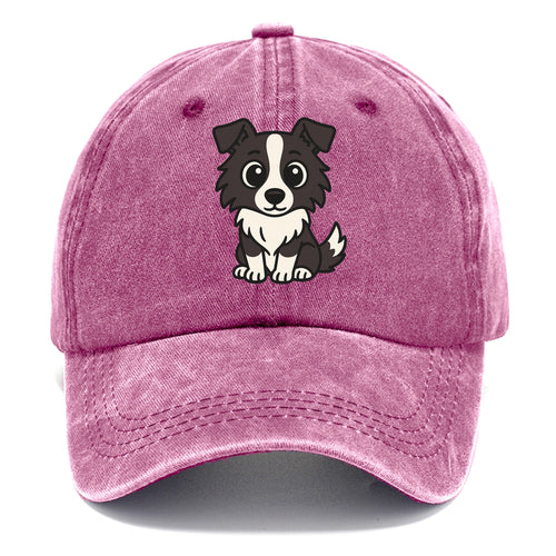 Border Collie - Intense stare sitting pose - Classic Cap