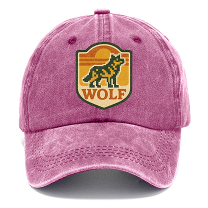 Digital Pixel Wolf  - Classic Cap - Dusty Rose(Rose)