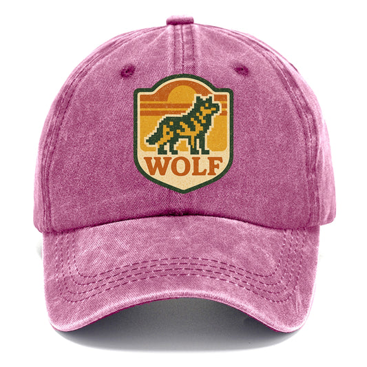 Digital Pixel Wolf  - Classic Cap - Dusty Rose(Rose)