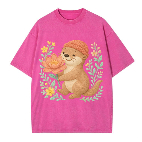 Peach Otter - Vintage T-shirt