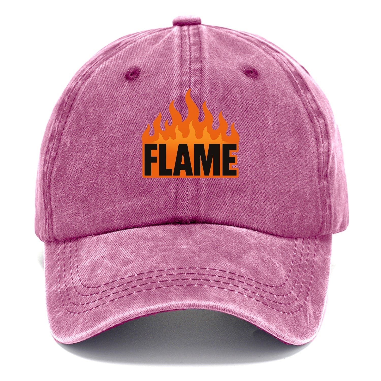 Bold typography design - "FLAME" - burning bright, passionate - Classic Cap - Dusty Rose(Rose)