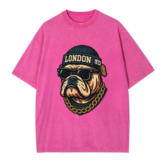 London Bulldog - Vintage T-shirt - Dusty Rose(Rose)