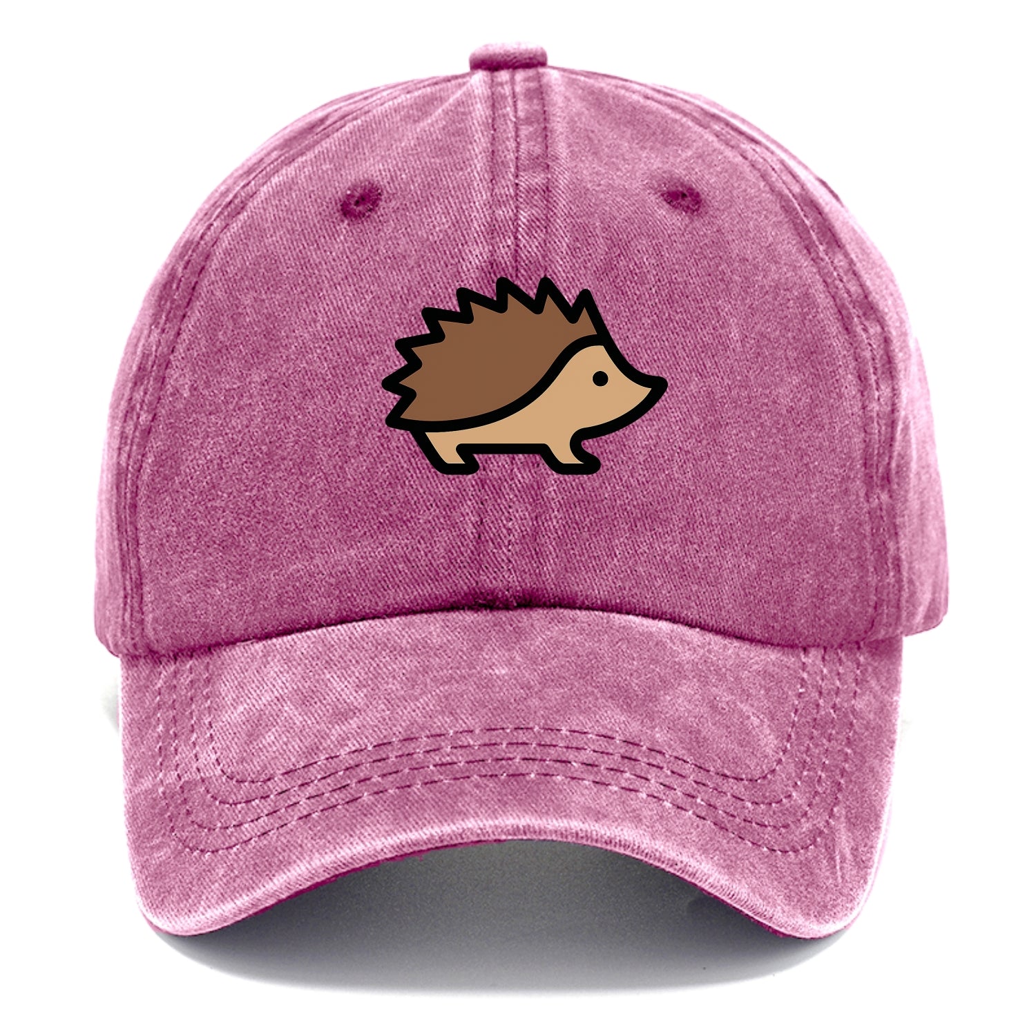 Hedgehog - Brown spiky back flat side profile - Classic Cap - Dusty Rose(Rose)